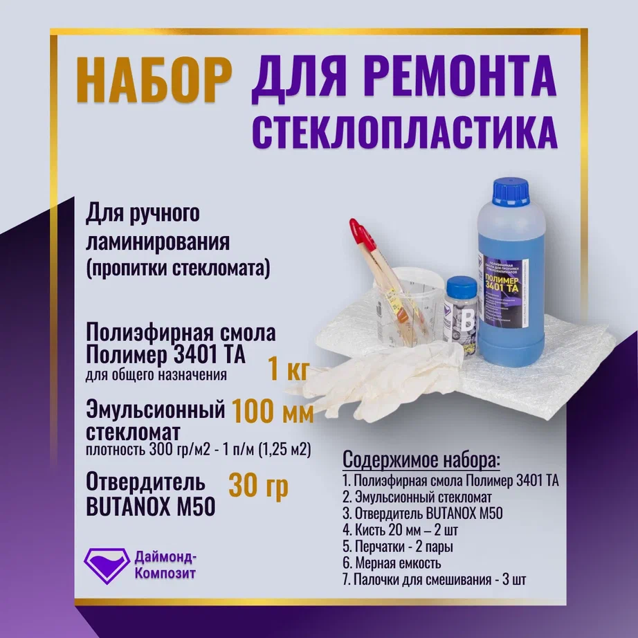 Набор для ремонта стеклопластика Даймонд-Композит 431 1575₽