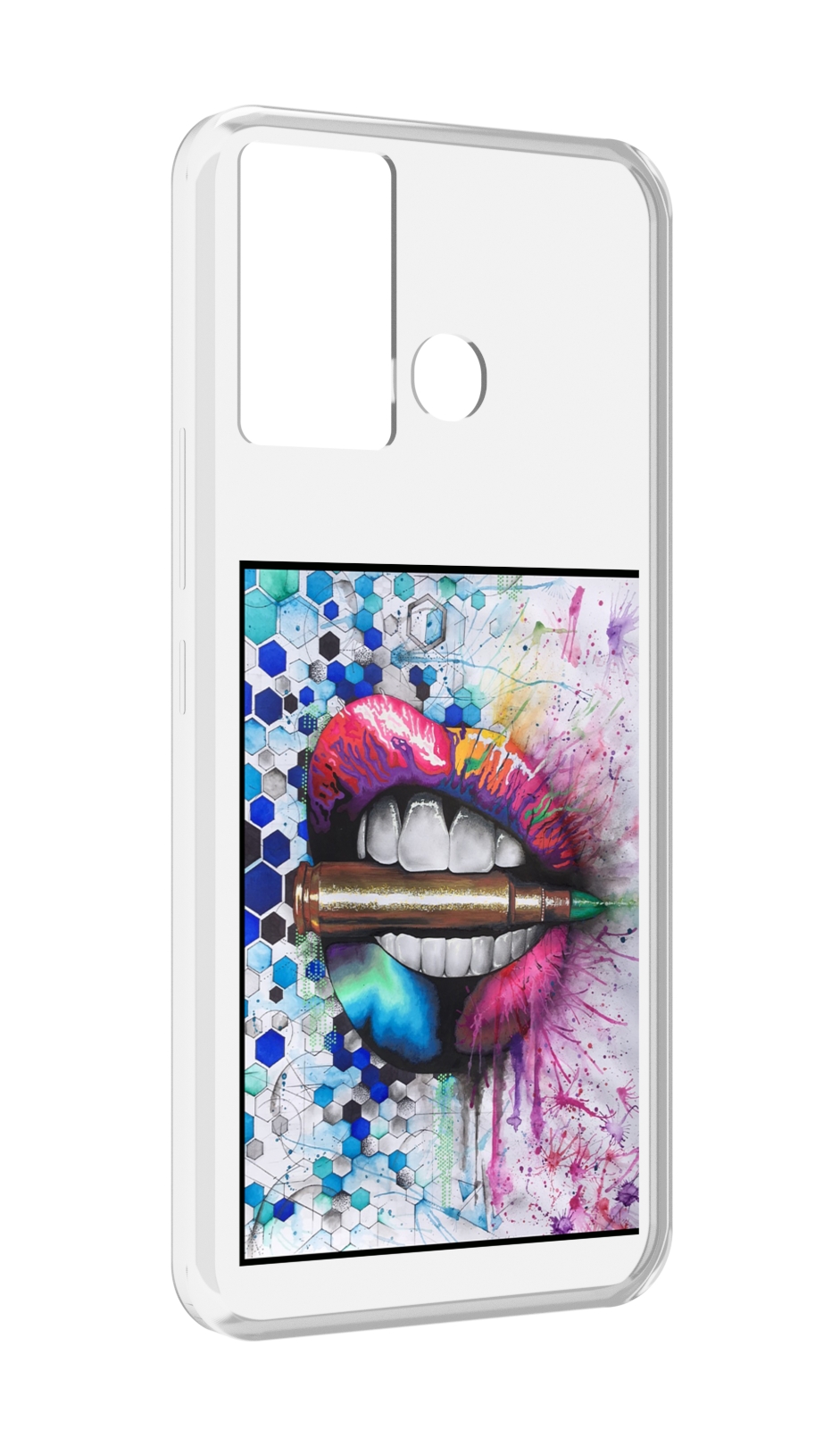 

Чехол MyPads разноцветные губы с пулей для Infinix Hot 12 Play, Прозрачный, Tocco