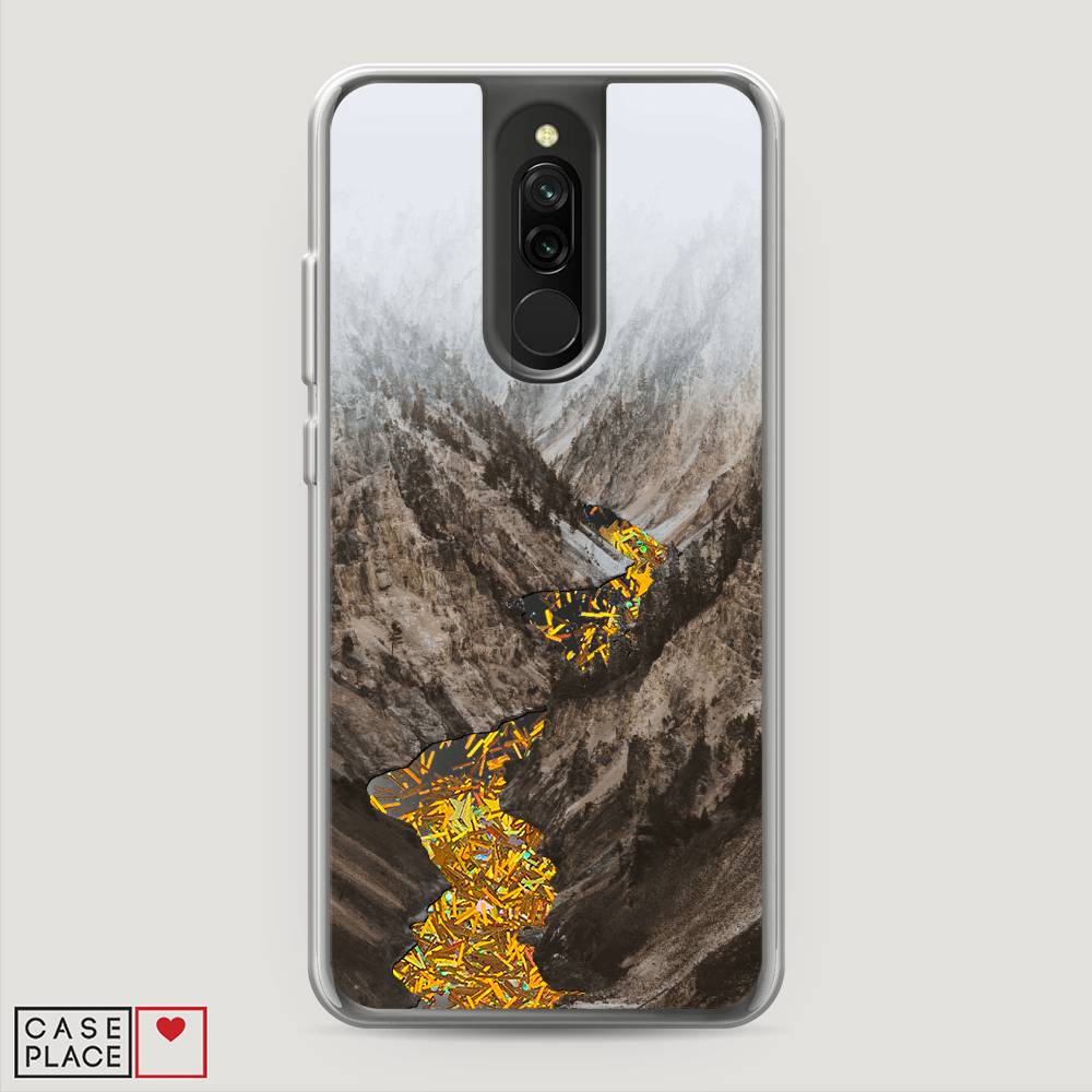 

Жидкий чехол с блестками "Горная река" на Xiaomi Redmi 8, 37190-1
