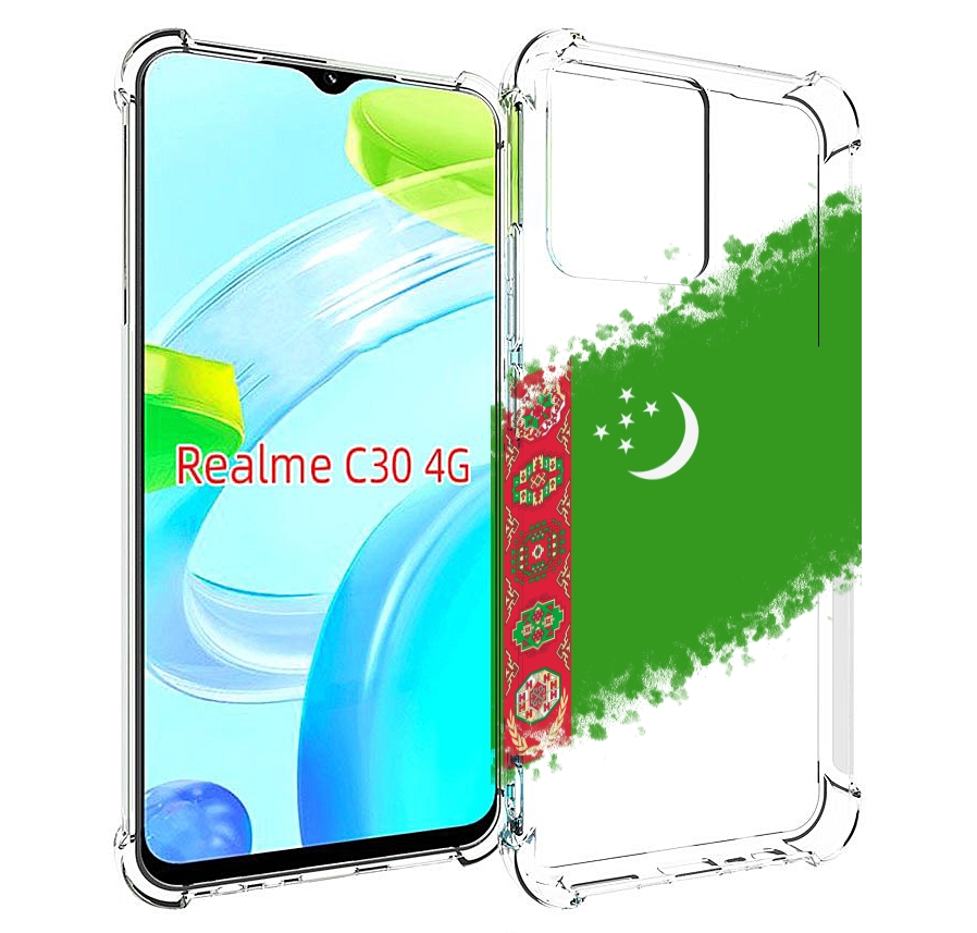 

Чехол MyPads флаг герб Туркменистан-1 для Realme C30 4G / Narzo 50i Prime, Прозрачный, Tocco