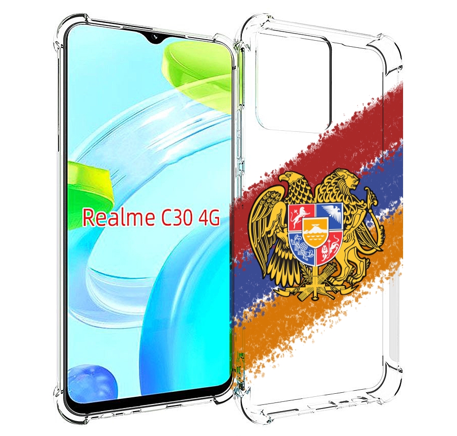 

Чехол MyPads флаг герб Армении для Realme C30 4G / Narzo 50i Prime, Прозрачный, Tocco