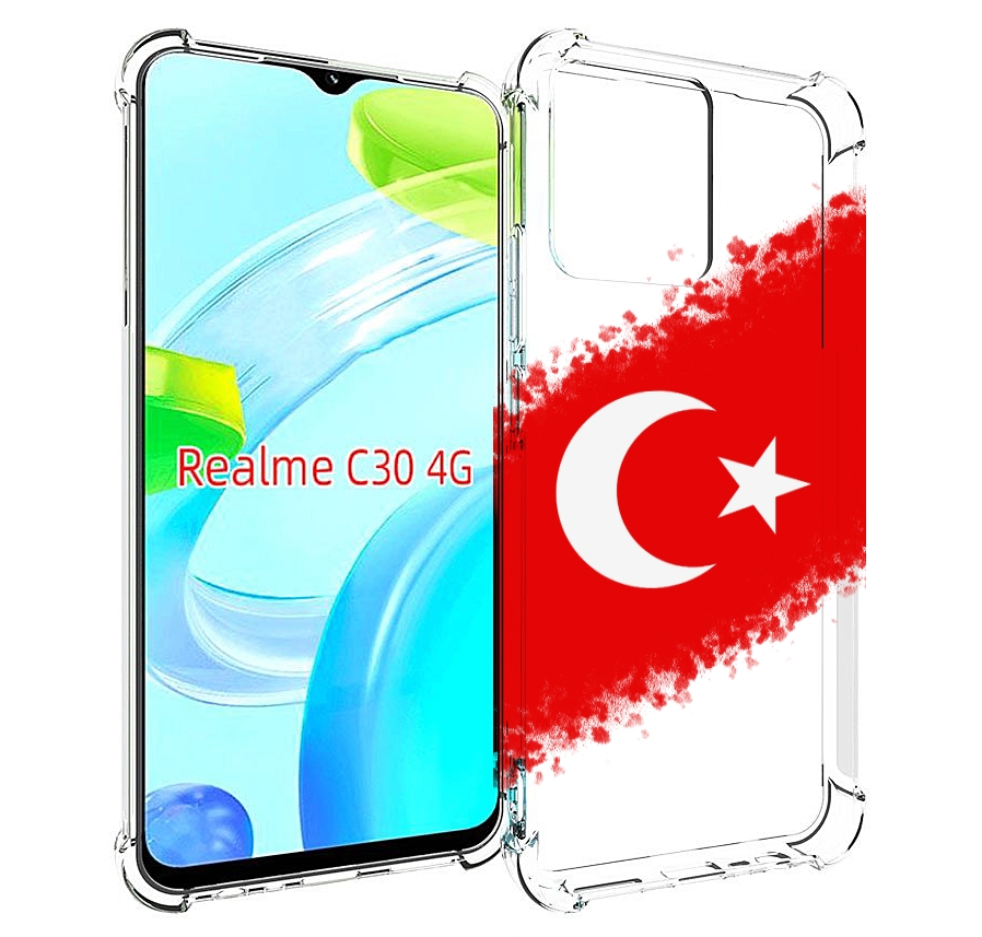 

Чехол MyPads флаг Турции для Realme C30 4G / Narzo 50i Prime, Прозрачный, Tocco