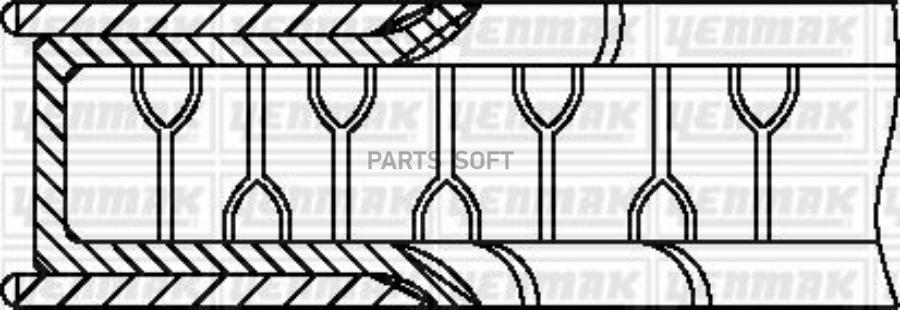 

YENMAK 91-09624-050 84,50 mm. Кольца поршневые ком-т на цил-р