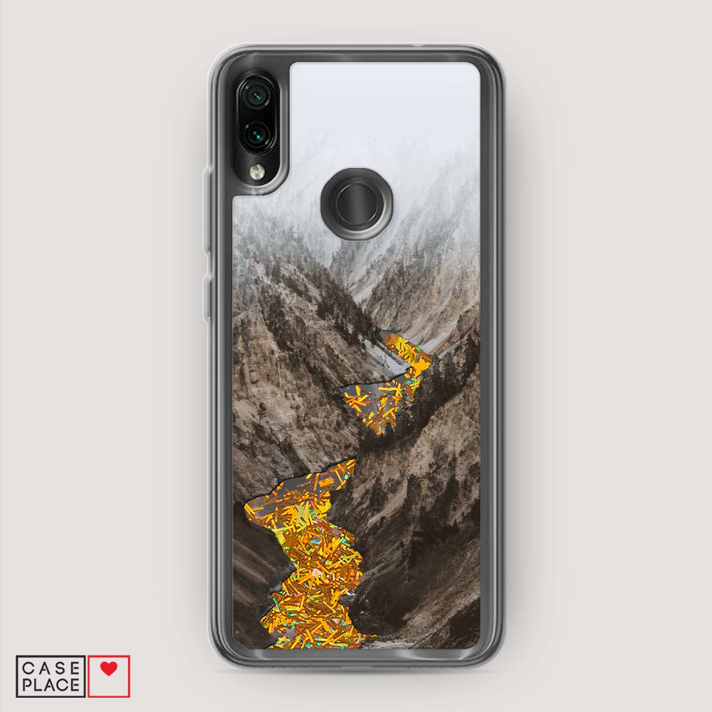 

Жидкий чехол с блестками "Горная река" на Xiaomi Redmi 7, 35090-1