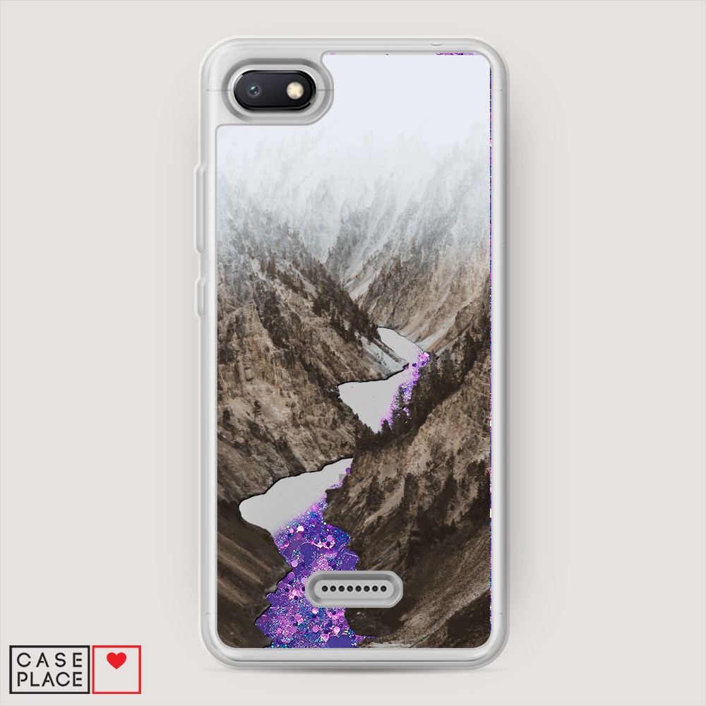 

Жидкий чехол с блестками "Горная река" на Xiaomi Redmi 6A, 34192-1