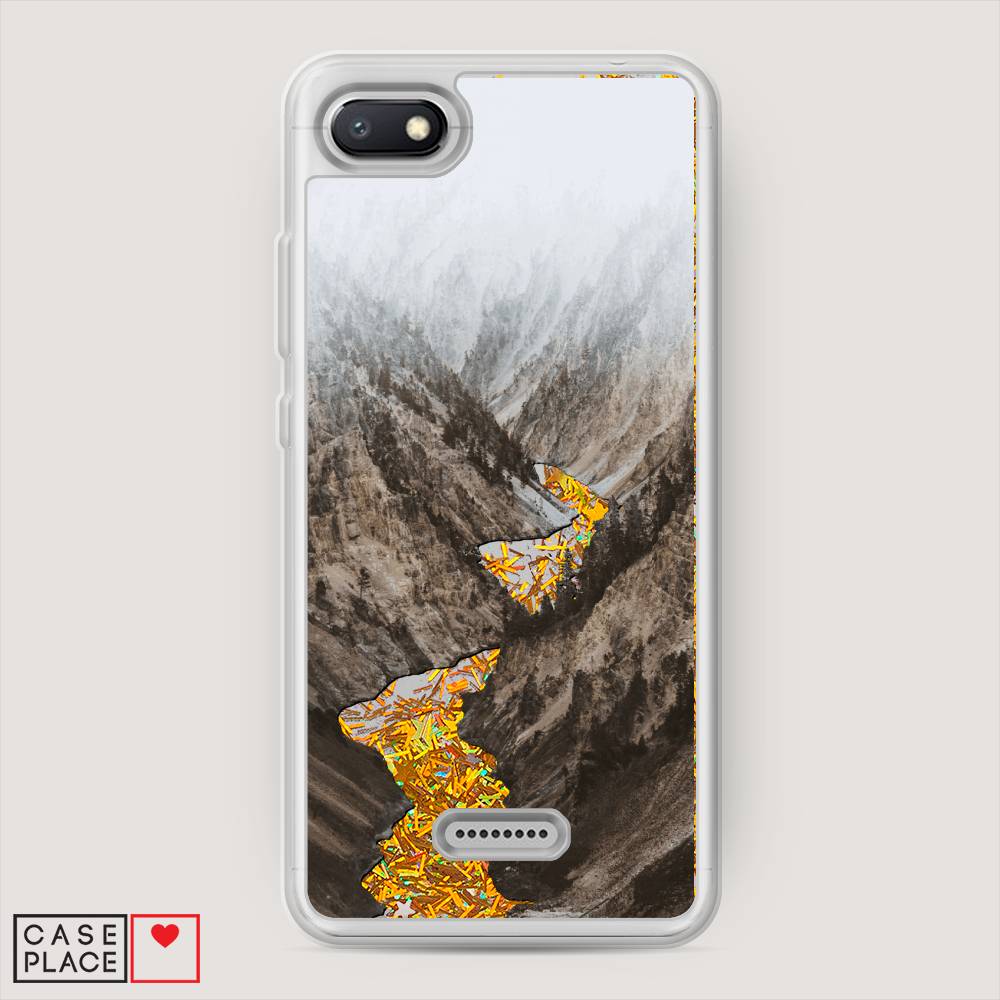 

Жидкий чехол с блестками "Горная река" на Xiaomi Redmi 6A, 34190-1
