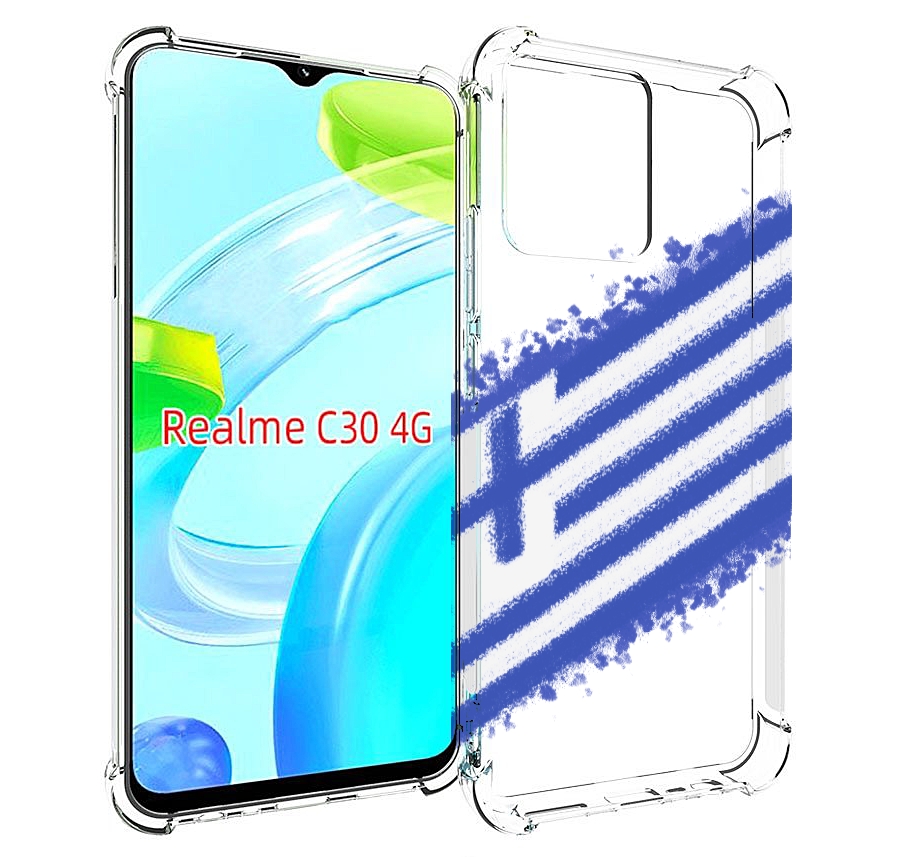 

Чехол MyPads флаг Греции для Realme C30 4G / Narzo 50i Prime, Прозрачный, Tocco