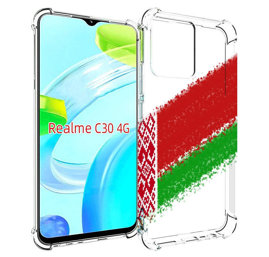 

Чехол MyPads флаг Белорусии мужской для Realme C30 4G / Narzo 50i Prime, Прозрачный, Tocco