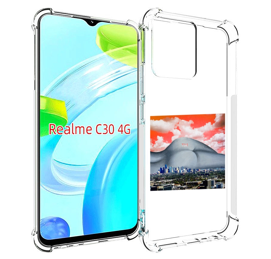 

Чехол MyPads город с девушкой на фоне для Realme C30 4G / Narzo 50i Prime, Прозрачный, Tocco