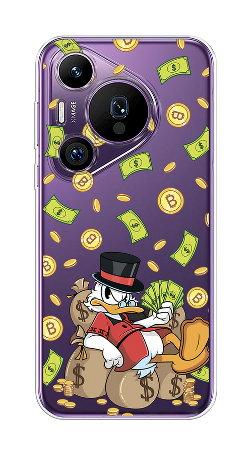 

Чехол на Huawei Pura 70 Pro/70 Pro Plus "Скрудж Макдак в красном", Красный;черный;коричневый;прозрачный, 6124450-1