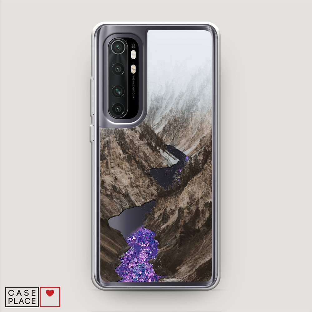 

Жидкий чехол с блестками "Горная река" на Xiaomi Mi Note 10 lite, 38492-1