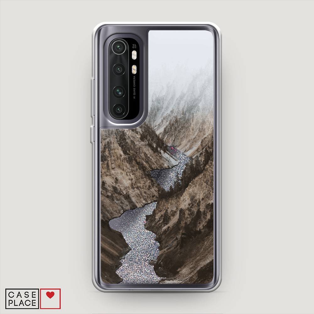 

Жидкий чехол с блестками "Горная река" на Xiaomi Mi Note 10 lite, 38491-1