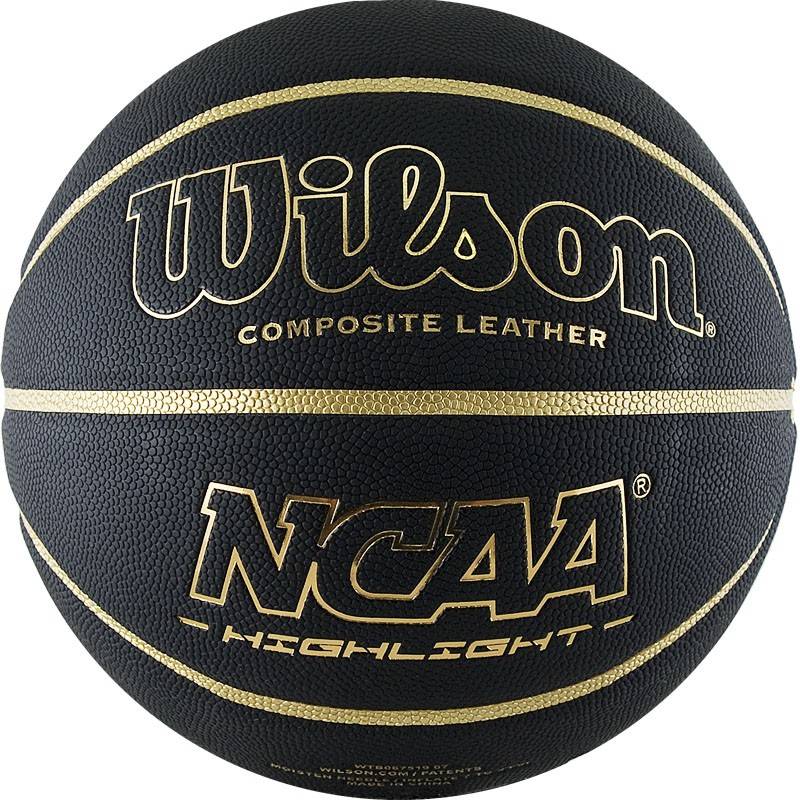 Баскетбольный мяч Wilson NCAA Highlight Gold №7 black