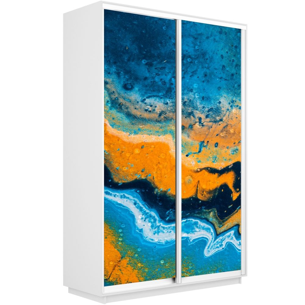 

Шкаф-купе Е1 Экспресс Фото дуо Белый снег 140-240-60 1006