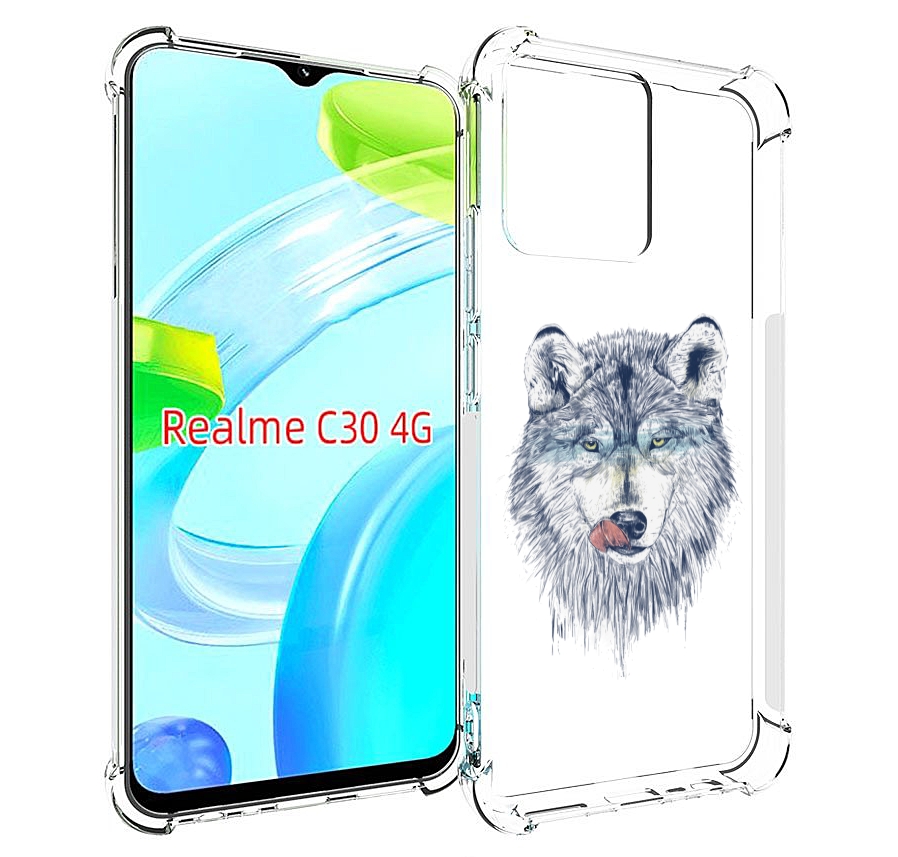 

Чехол MyPads голодгый волк для Realme C30 4G / Narzo 50i Prime, Прозрачный, Tocco