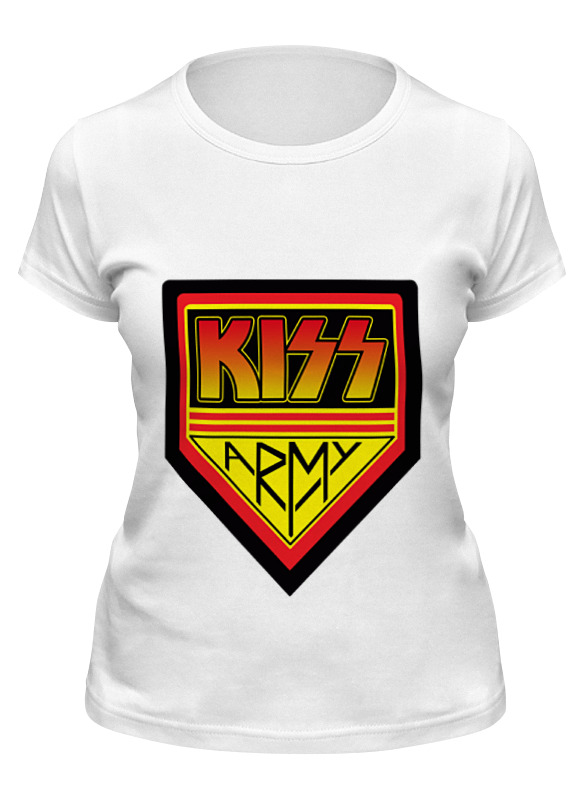 

Футболка женская Printio Kiss army белая 2XL, Белый, Kiss army