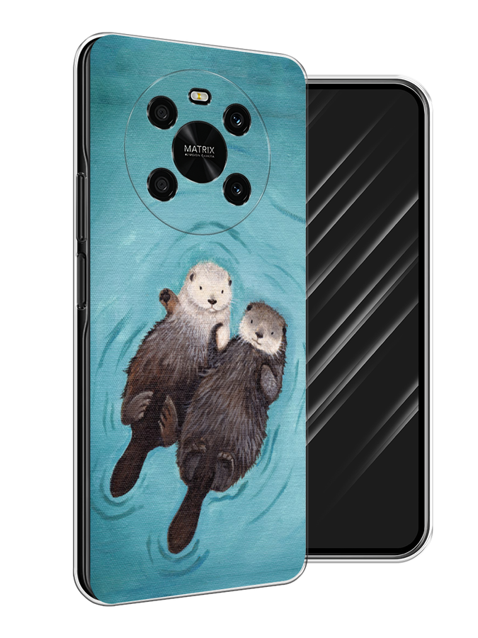 

Чехол Awog на Honor X9 4G/Magic4 Lite 4G "Парочка бобров", Разноцветный, 6108150-10