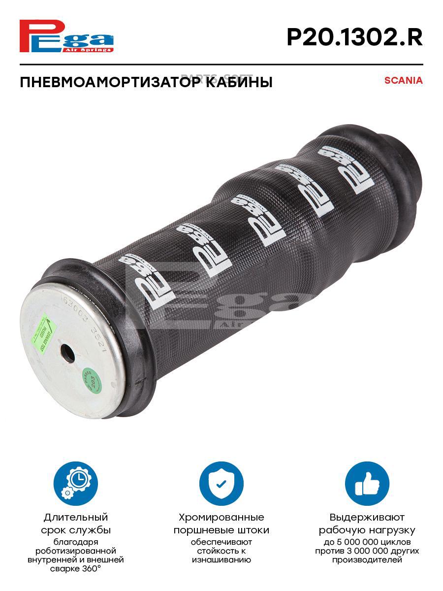 

PEGA Пневмоамортизатор кабины HCV P201302R, P201302R