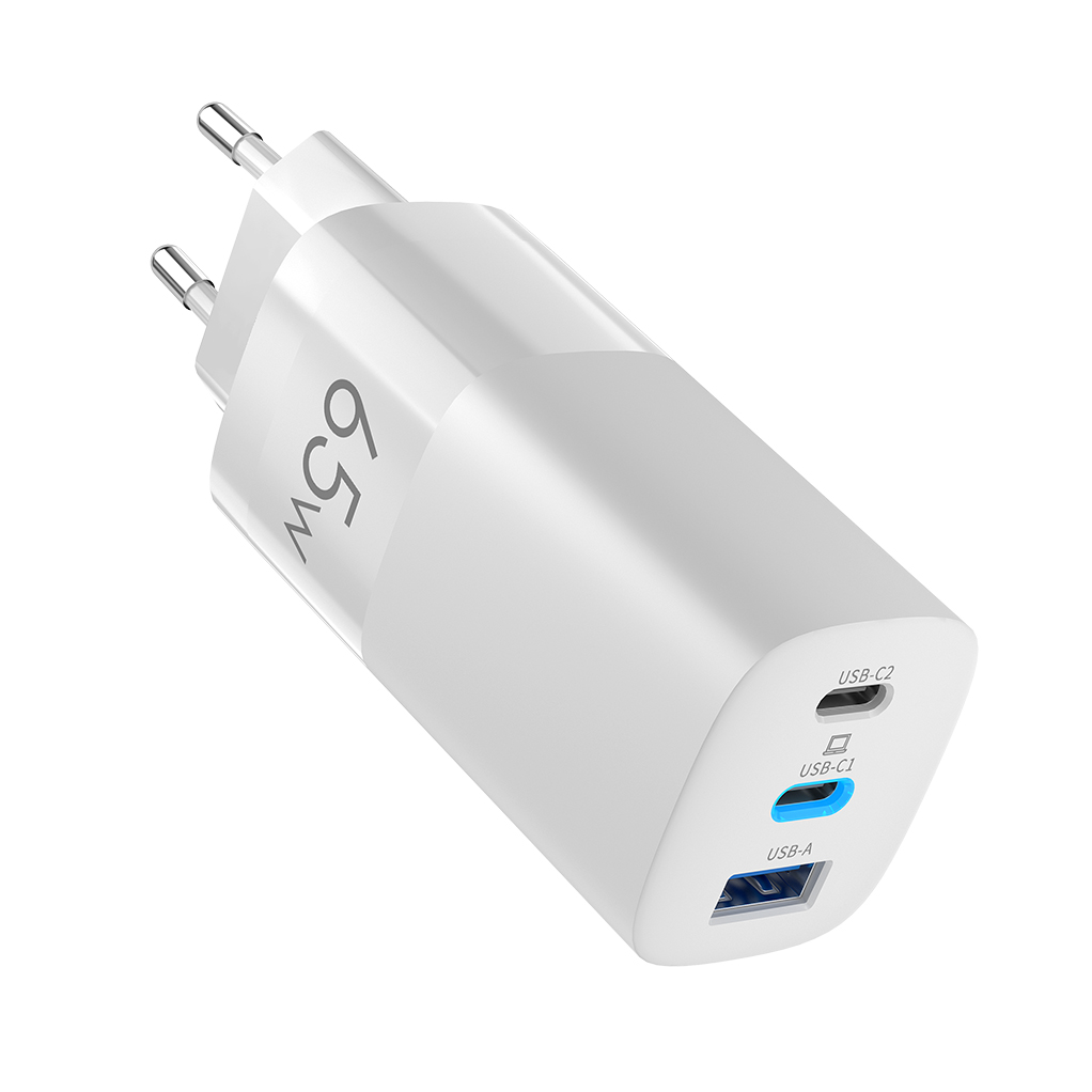 фото Сетевое зарядное устройство olmio 65w, usbx3, 6a, quickcharge3.0, powerdelivery 3.0