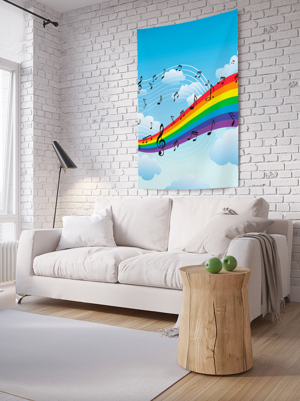

Вертикальное фотопанно на стену JoyArty Музыкальная радуга 100x150 см, Музыкальная радуга