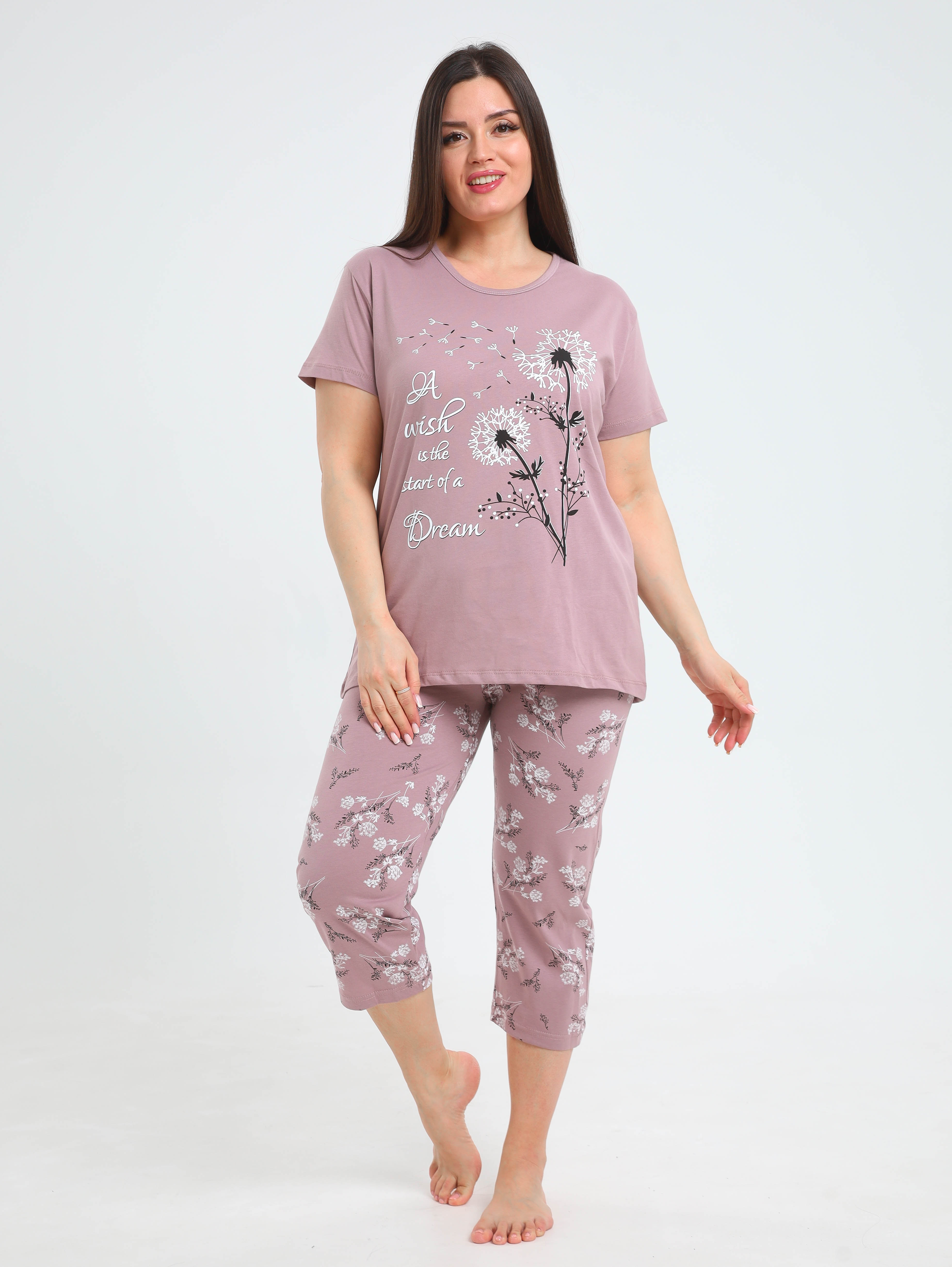 

Пижама женская Soft home П004 розовая 52 RU, Розовый, П004