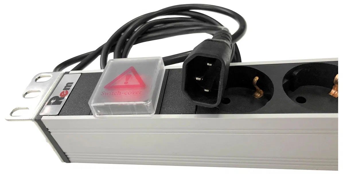 Блок распределения питания Rem (R-10-8S-V-440-1.8) гор.размещ. 8xSchuko базовые 10A C14 1.