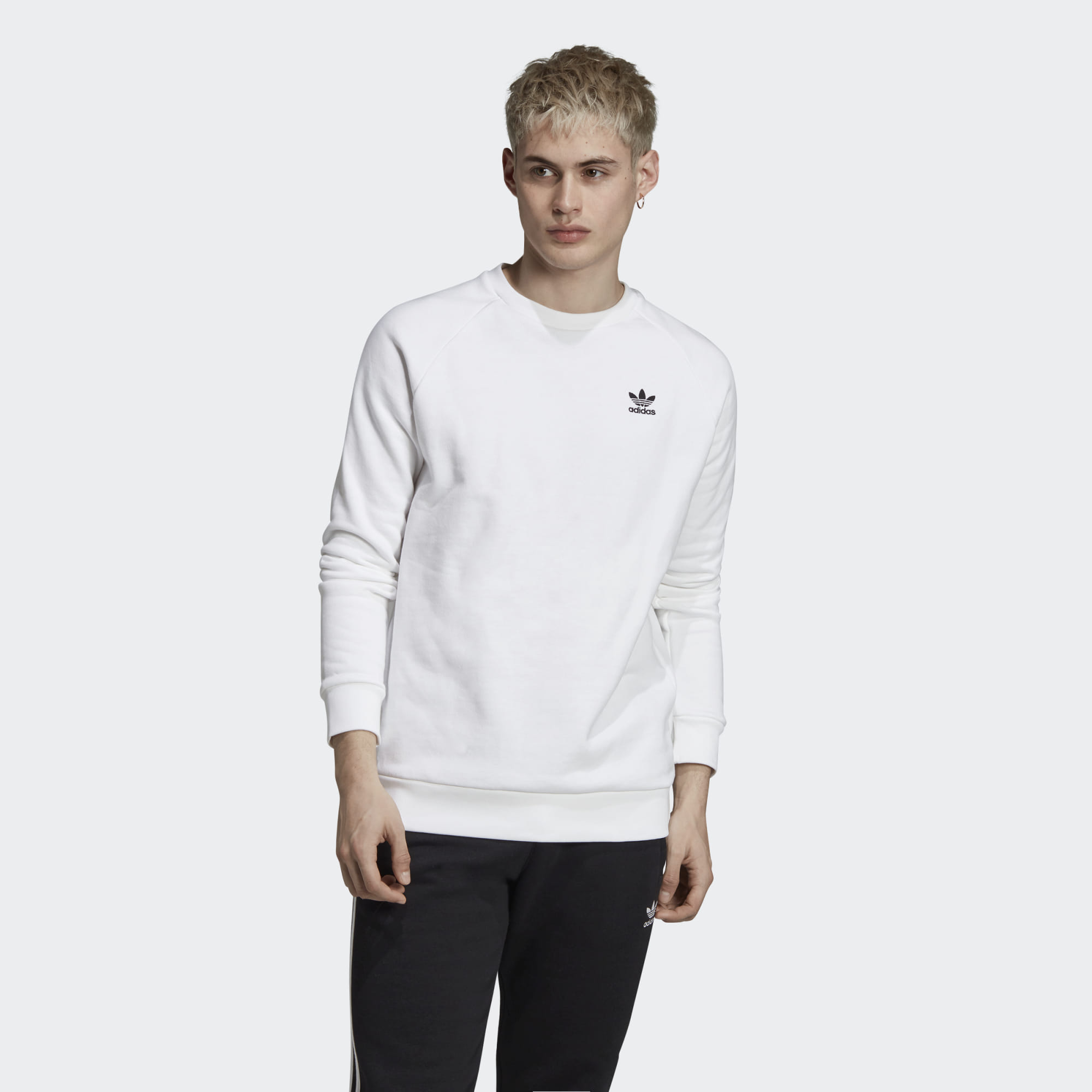 White crew. Адидас джемпер Ессентиалс. Свитшот adidas Originals Essentials. Adidas Originals свитшот Essential Crew. Adidas Essential Crew Sweatshirt.