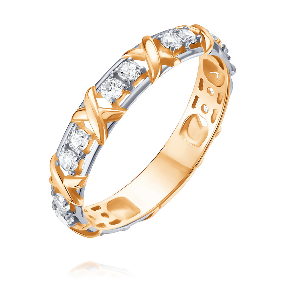 

Кольцо из красного золота с фианитом р.  ADAMAS 14040338/01-А50Д-72, 14040338/01-А50Д-72