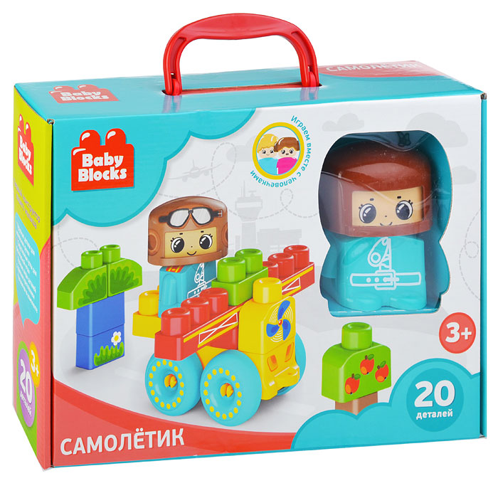 

Десятое Королевство "Самолетик", 20 деталей, (Baby Blocks)