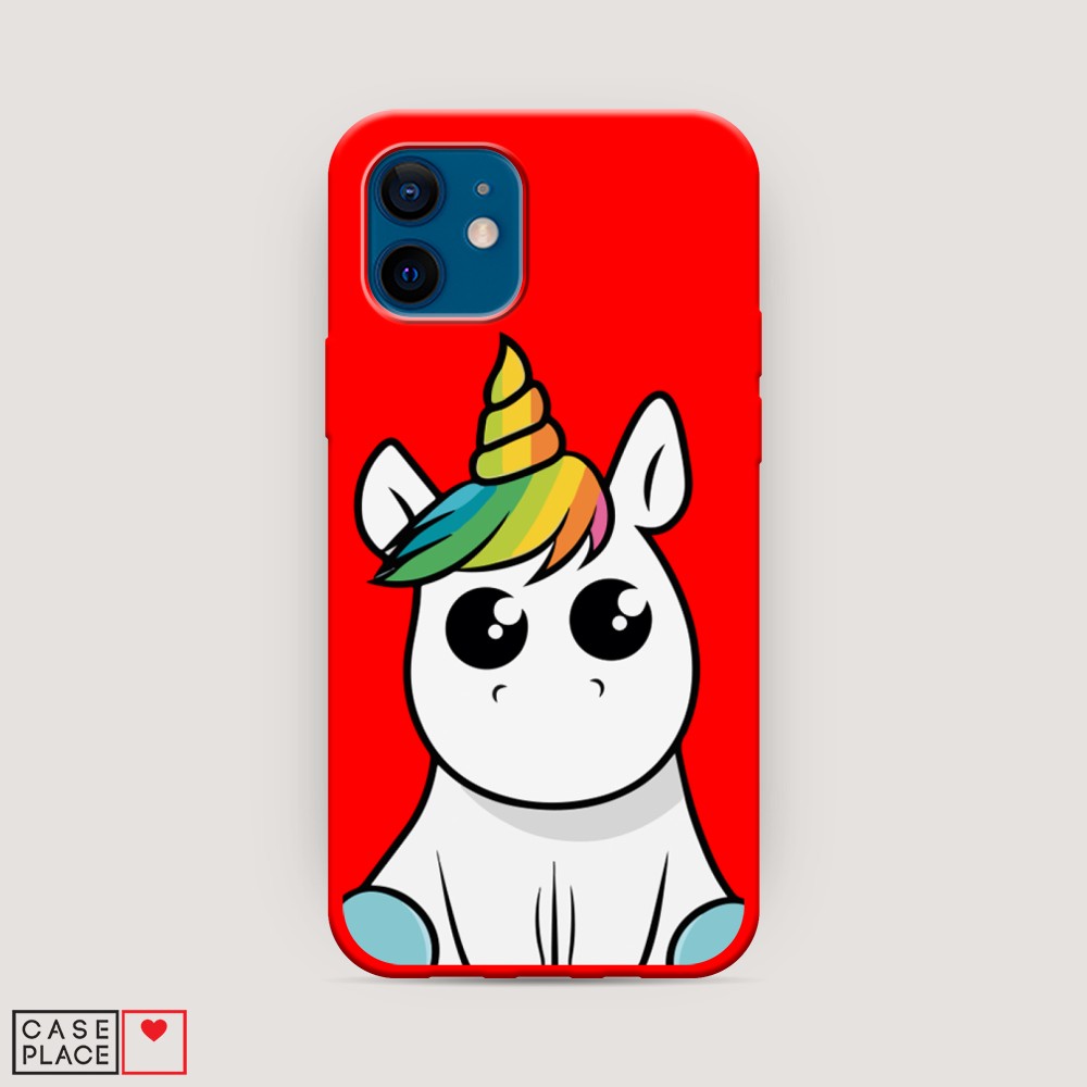 

Матовый силиконовый чехол "Глазастый единорог" на Apple iPhone 12, Глазастый единорог
