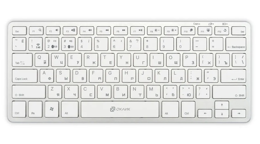 

Беспроводная клавиатура OKLICK 855S Silver (1696464), 855S
