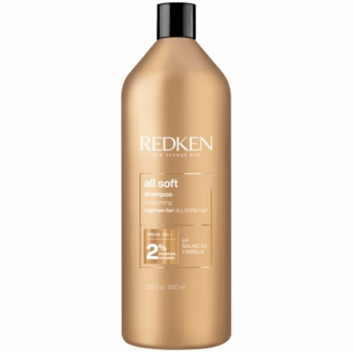 Шампунь Redken All Soft Shampoo для сухих и ломких волос, с аргановым маслом, 1000 мл