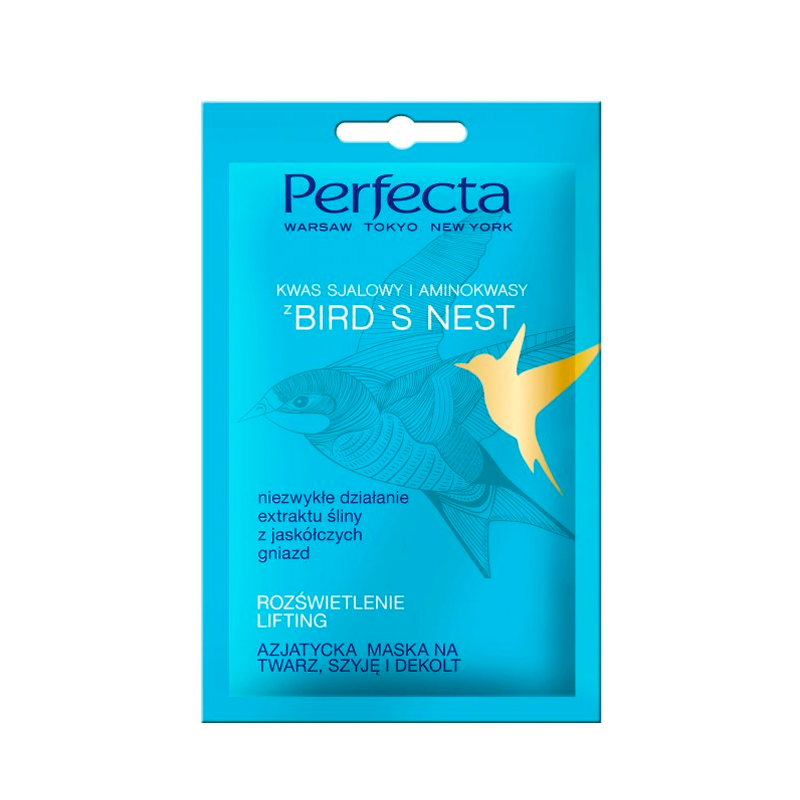 фото Маска для лица, шеи, зоны декольте perfecta bird s nest asiatic sheet face mask, 10 мл