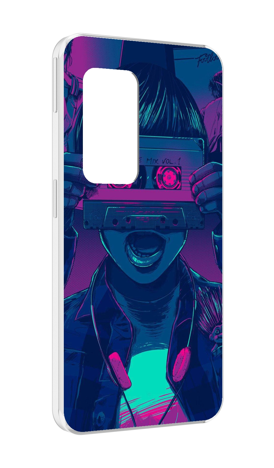 

Чехол MyPads киберпанк с кассетой для UleFone Power Armor X11 Pro, Прозрачный, Tocco