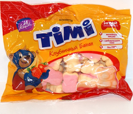 

Конфеты Конти Timi клубничный банан 200 г