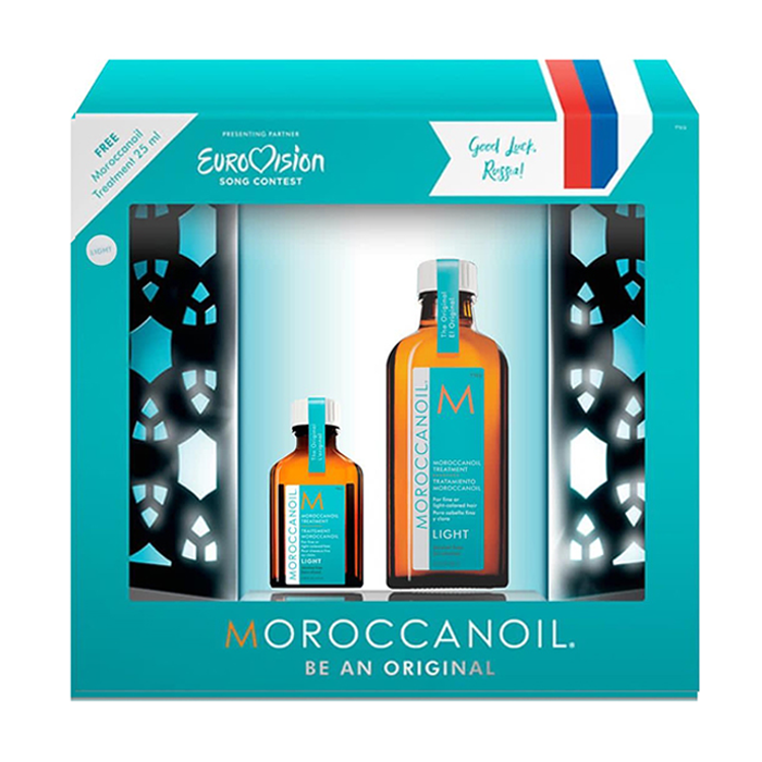 фото Набор для волос moroccanoil be an original light в боксе, масло для волос 100 мл+25 мл