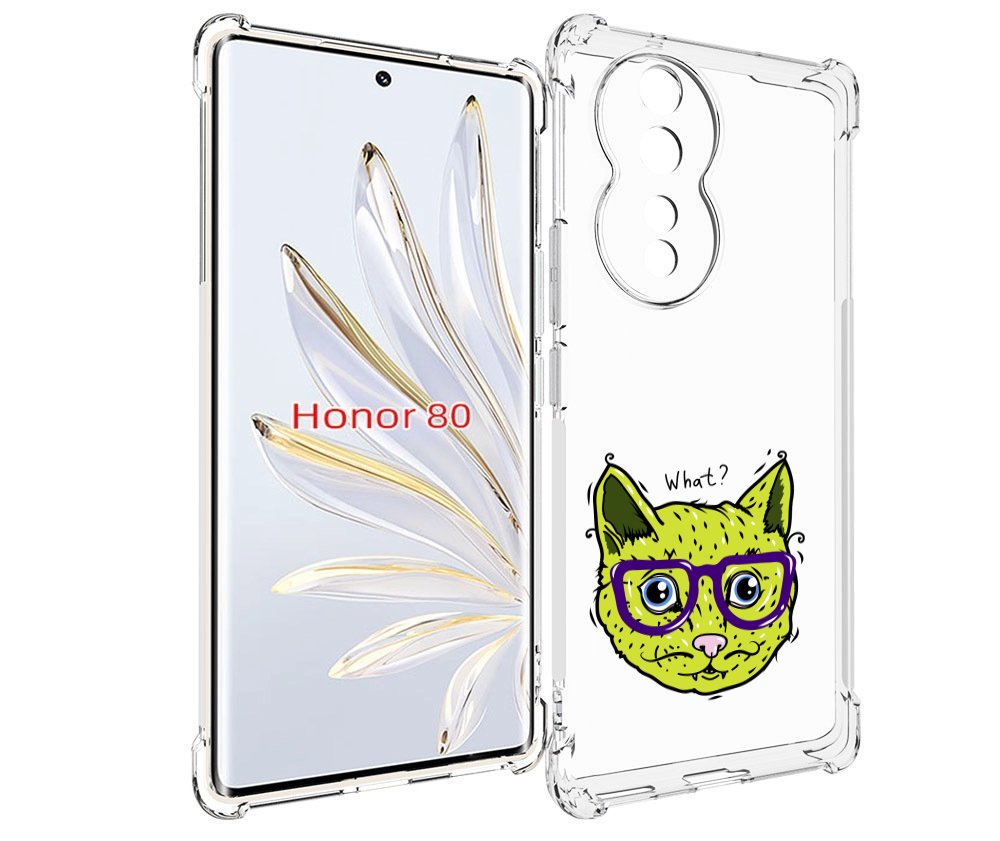 

Чехол MyPads Зеленый кот для Honor 80, Прозрачный, Tocco
