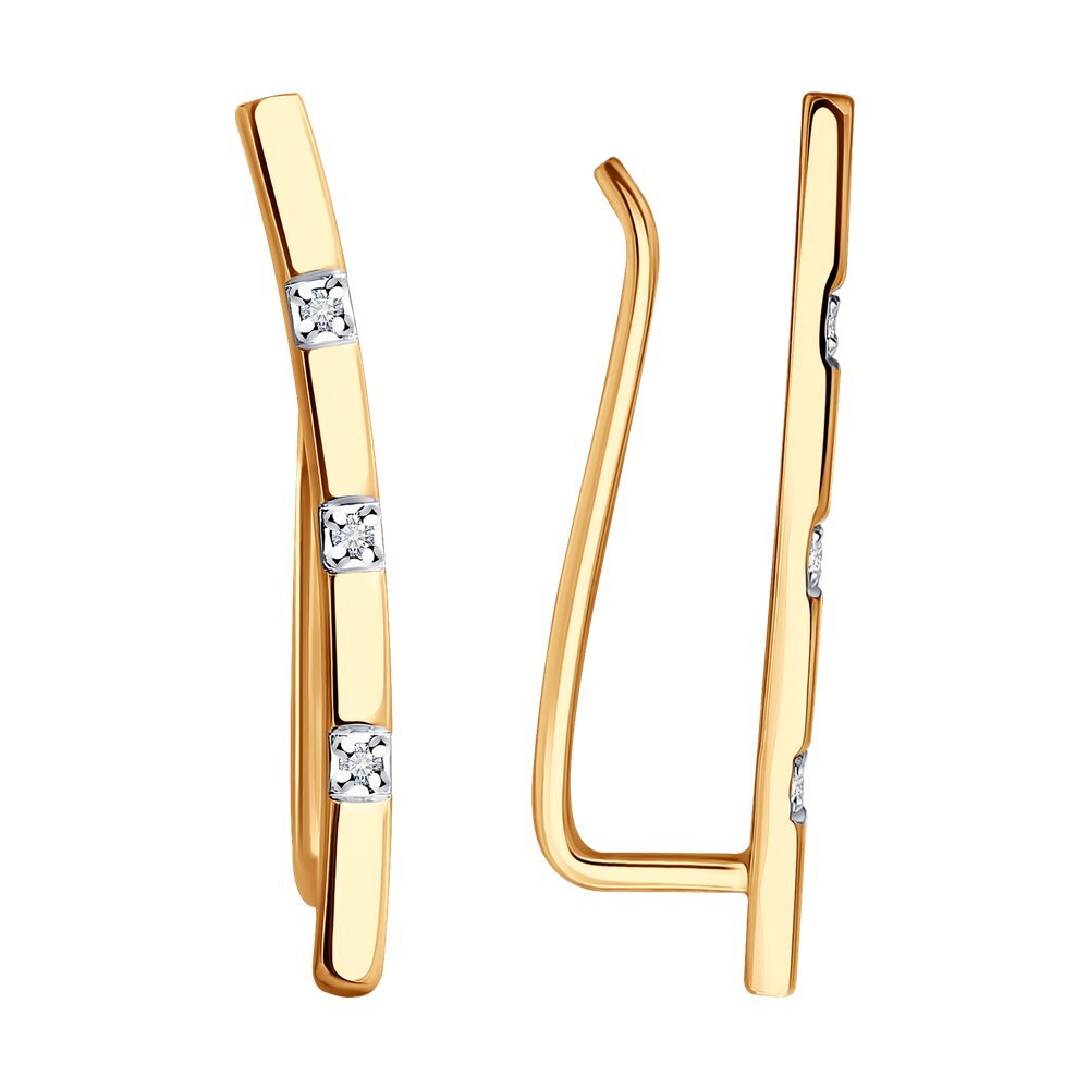 

Серьги из красного золота с бриллиантом Diamant 51-220-01987-1, 51-220-01987-1