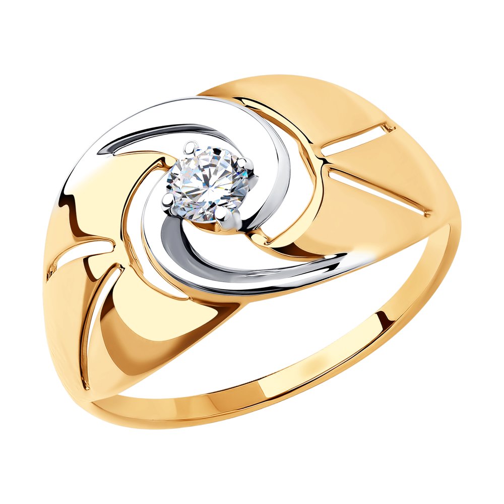 

Кольцо из красного золота с фианитом р. 20 Diamant 51-110-00161-1, 51-110-00161-1