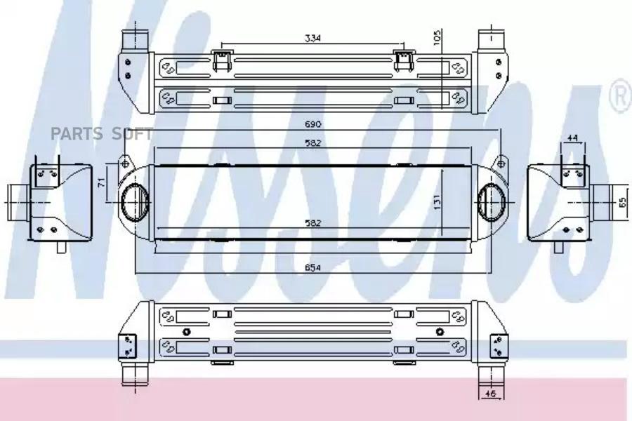 

Интеркулер LAND ROVER NISSENS 96243