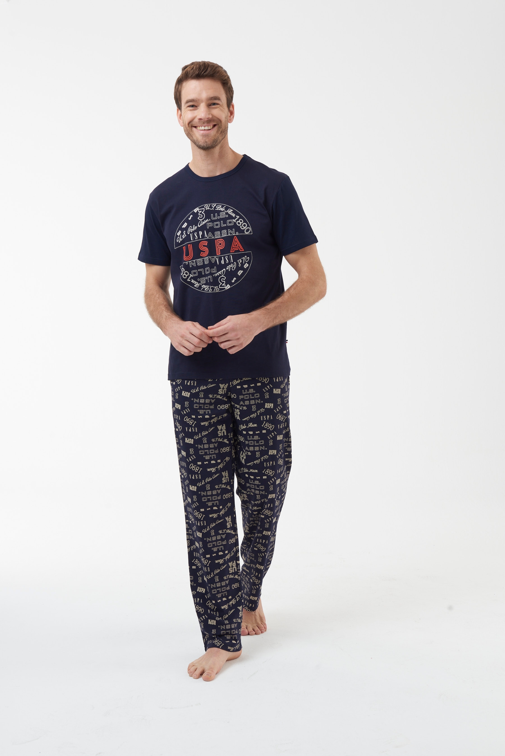 

Домашний комплект мужской U.S. POLO Assn. 18415 синий XXL, 18415