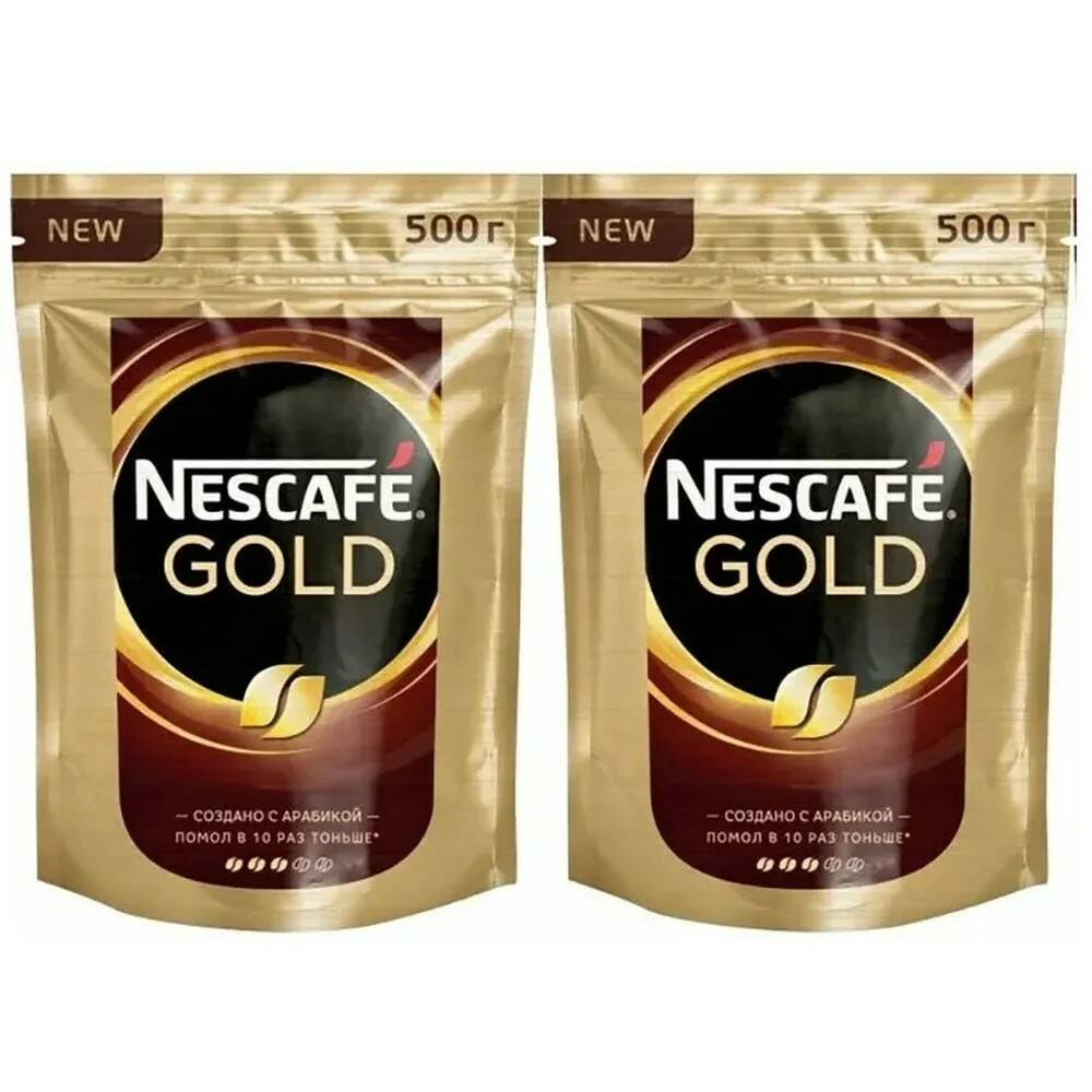 

Кофе растворимый Nescafe Gold 500 грамм 2 штуки