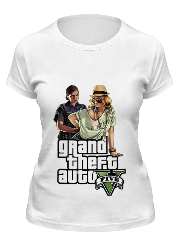 

Футболка женская Printio Gta v girls белая 2XL, Белый, Gta v girls