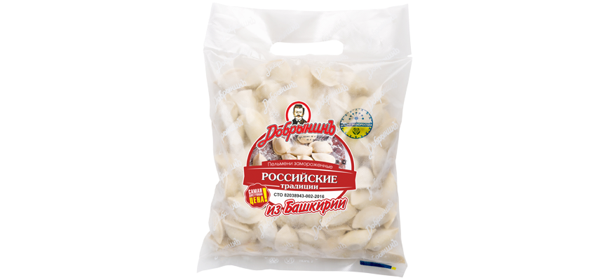 

Пельмени Добрынинъ русские со свининой 800 г