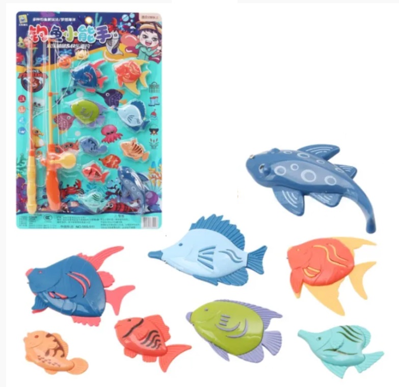 

Игровой набор SHARKTOYS Рыбалка, в комплекте удочка и 8 рыбок, блистер 29x44 см