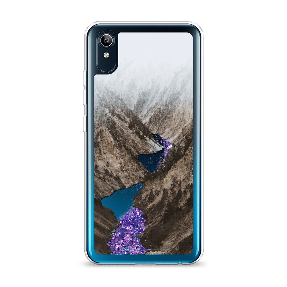 

Жидкий чехол с блестками "Горная река" на Vivo Y91c, 262892-1