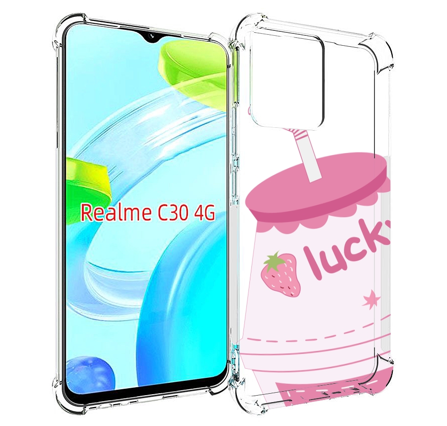 

Чехол MyPads удачный-напиток для Realme C30 4G / Narzo 50i Prime, Прозрачный, Tocco