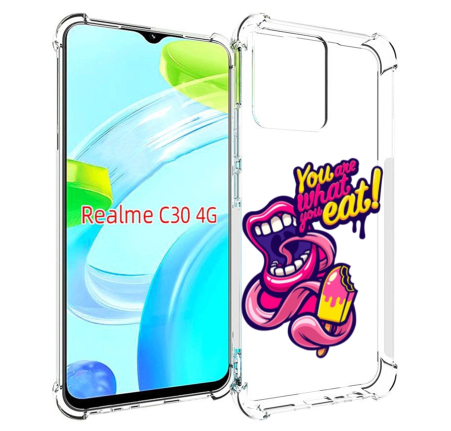 

Чехол MyPads ты-то-что-ты-ешь для Realme C30 4G / Narzo 50i Prime, Прозрачный, Tocco