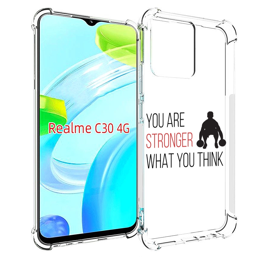 

Чехол MyPads ты-сильнее-чем-думаешь для Realme C30 4G / Narzo 50i Prime, Прозрачный, Tocco