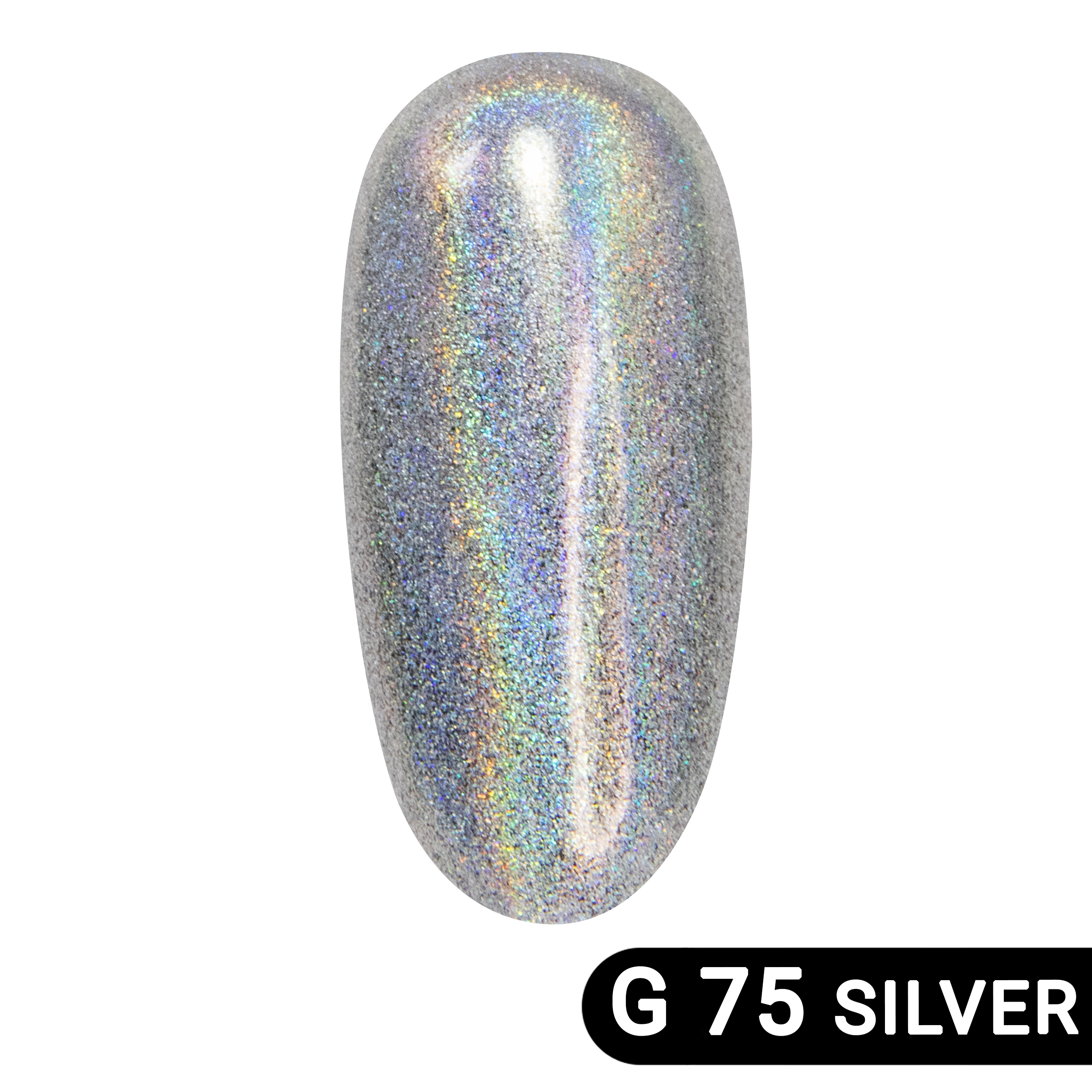 

Втирка для ногтей Global Fashion Holographic Silver G75